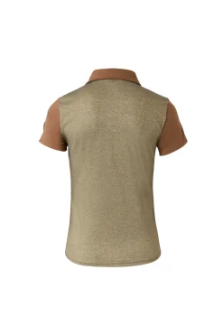 Clearance horze Sagria treningsskjorte med gyllen rygg, dame BisonDarkBrown