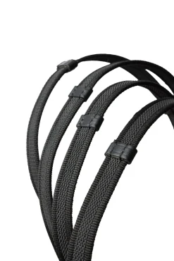 Best horze Slender vevde gummitøyler Black