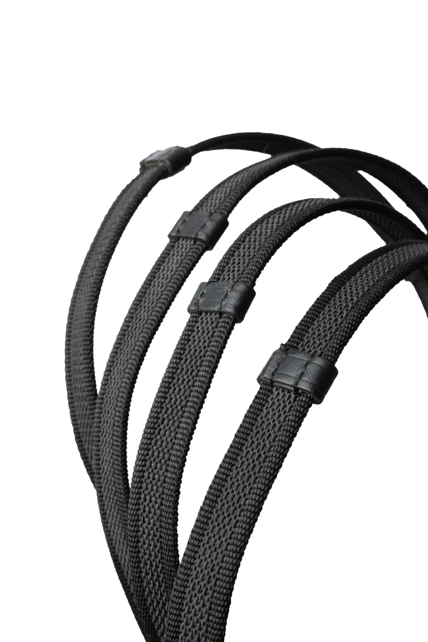 Best horze Slender vevde gummitøyler Black