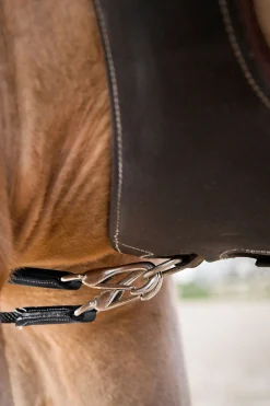 Outlet horze Sparta glidetøyler i nylon/lær Black