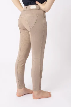 Hot horze Suki helforsterket ridebukse til barn WarmTaupe