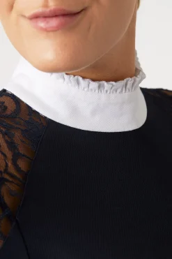 New horze Sylvie langermet stevneskjorte med blonder, dame DarkNavy