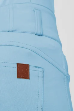 Hot horze Tara ridebukser med høyt liv, helforsterket, barn CorydalisLightBlue