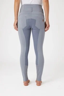 horze Tara ridebukser med høyt liv, helforsterket med lær, dame TradewindsGrey