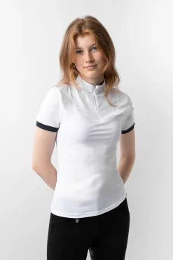 Online horze Taylor teknisk skjorte, dame WH/AB