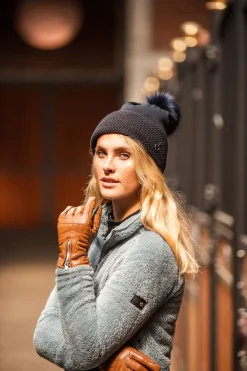 Hot horze Theresa vinterhansker i vegansk lær, dame Brown