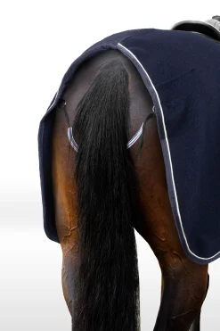 Clearance horze Vail ridedekken i ull PeacoatDarkBlue