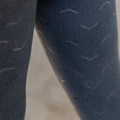 horze Vanessa tights i denimutseende, sømløs, helforsterket med silikon, dame LightGrey