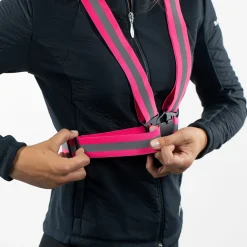 Outlet horze vest med reflekterende stripe, justerbar Pink