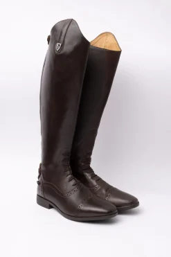 horze Winslow ridestøvler i ekte lær DarkBrown
