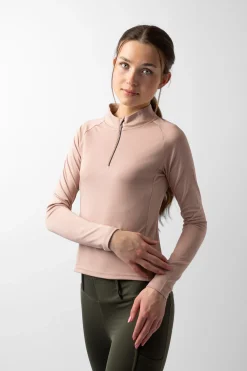 New horze Young Rider ELISA funksjonell langermet genser, dame AdobeRose/MutedPink