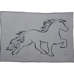 Sale karlslund fleecedekken med hest Grey/Black