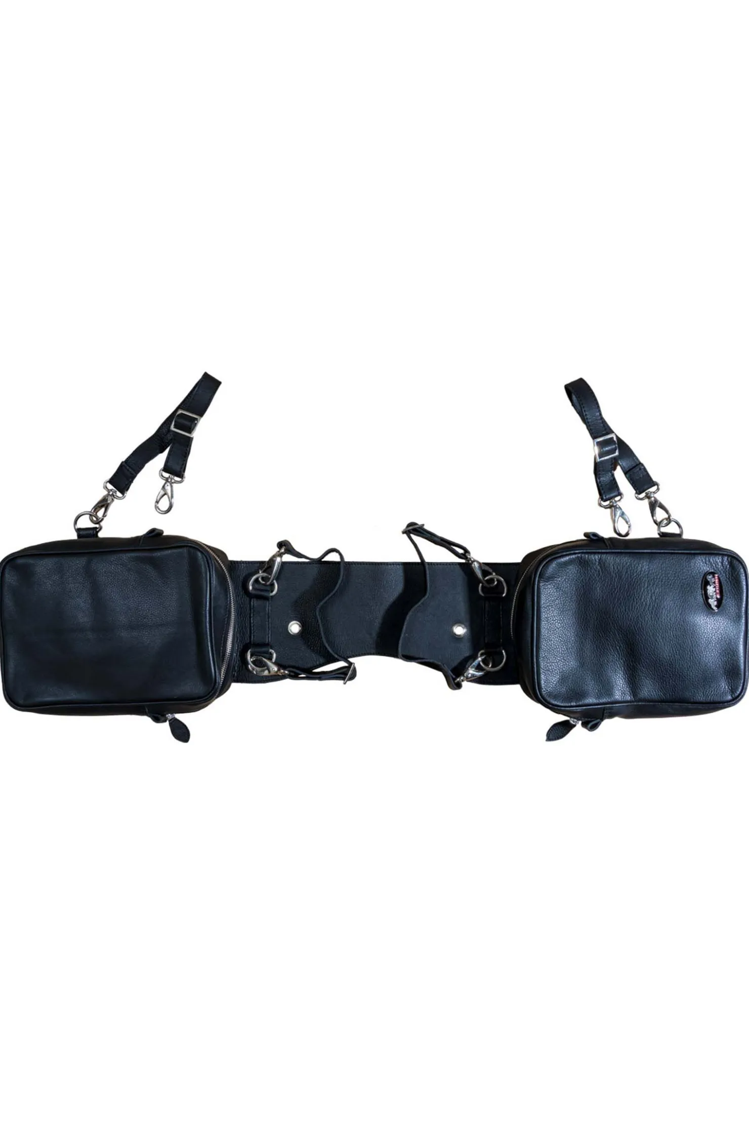 Hot karlslund salvesker i lær Black