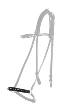 Hot kavalkade Glansandi Dropped Noseband Piece for Kjartan Icelandic Bridle Black/White