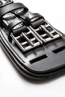 Clearance kavalkade kort gjord mykt lær Casper med elastikk black/black