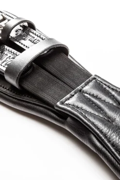 Clearance kavalkade kort gjord mykt lær Casper med elastikk black/black