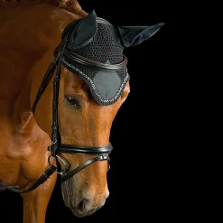 Online kavalkade ørehette med rhinestones Black