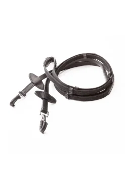 Best kavalkade Silent Rubberised Reins with Snap Black