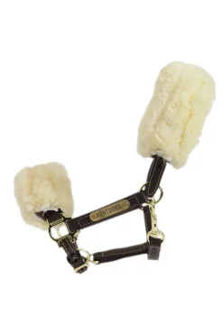 kentucky Horsewear lærgrime med saueskinn Brown