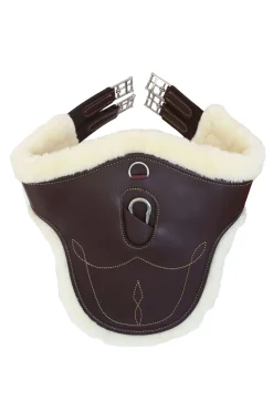 Discount kentucky Horsewear saueskinnsgjord med mageplate Brown