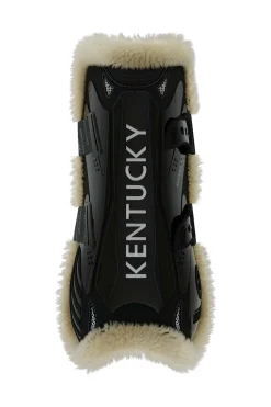 kentucky Horsewear Vegan elastiske senebelegg med bambus og saueskinn Black