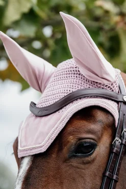 Best kentucky Horsewear Wellington Velvet ørehette OldRosePink
