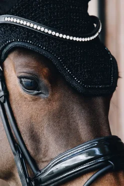 Outlet kentucky Horsewear Wellington ørehette med glitter Black