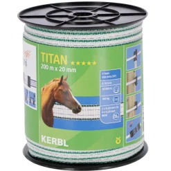 Discount farmpatrol Kerbl Farm Patrol Titan gjerdebånd, 20 mm White/Green
