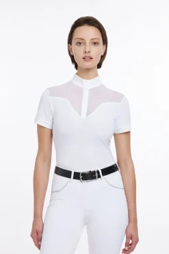 New lemieux Emily kortermet stevneskjorte for kvinner White