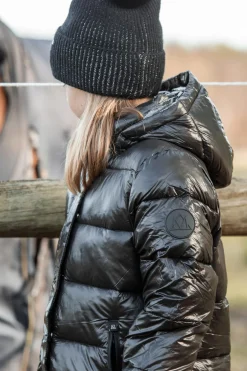 New mountainhorse Mountain Horse Irma lang polstret kåpe for barn Black/black