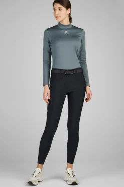 New pikeur Linnett nahtlos heforsterkede ridetights til dame med høyt liv og full seat Black