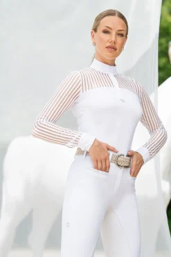 New pikeur Selection Bluse White