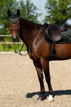 Discount psofsweden PS of Sweden sjabraker Velvet Monogram sprang Midnightgreen