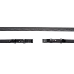 Clearance schockemohle Schockemöhle Sports gummitøyler med spenne&krok, tøyler basic Sport Black/Silver