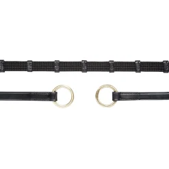 Best schockemohle Schockemöhle Sports tøyler dobbel stopp med ringer, tøyler basic Sp Black/Silver