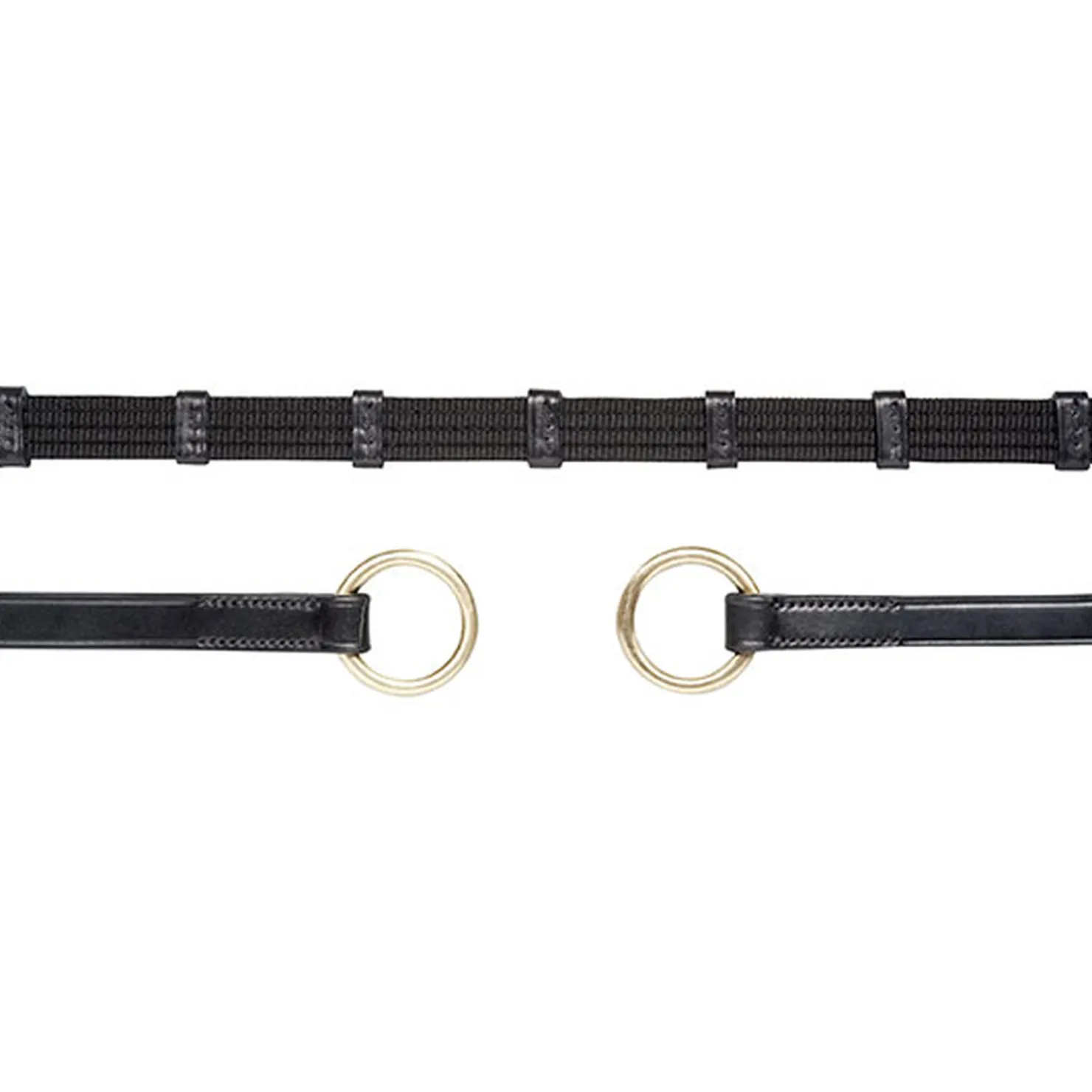 Best schockemohle Schockemöhle Sports tøyler dobbel stopp med ringer, tøyler basic Sp Black/Silver