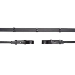 Best schockemohle Schockermöhle Sports lærtøyler, krok&spenne, m.stopper, rundsydde t Black/Silver