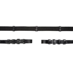 Hot schockemohle Shockemöhle Sports webtøyler med spenner, 5 stoppere, martingal sto Black/Silver