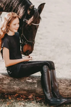 Discount suedwindfootwear Suedwind Footwear Nova Kids Fun Glitter Høye Ridestøvler, Barn Black