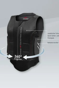 New swing P07 Flexible ryggbeskytter til barn Black