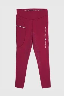 tommyhilfigerequestrian Tommy Hilfiger Equestrian Elmira Vinter-Ridign-tights med full grep for kvinner Rouge