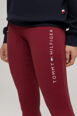 tommyhilfigerequestrian Tommy Hilfiger Equestrian Elmira Vinter-Ridign-tights med full grep for kvinner Rouge