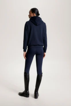 Clearance tommyhilfigerequestrian Tommy Hilfiger Equestrian Metallic Logo Grafisk hettegenser for kvinner DesertSky