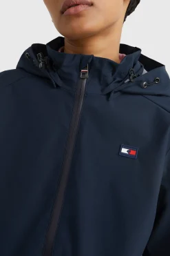 Clearance tommyhilfigerequestrian Tommy Hilfiger Equestrian vanntett bomberregnjakke for kvinner DB/AB