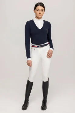 Clearance tommyhilfigerequestrian Tommy Hilfiger Equestrian Montana dames 2-i-1 stevneskjorte DesertSky