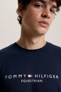 Hot tommyhilfigerequestrian Tommy Hilfiger Equestrian Williamsburg T-skjorte med grafisk trykk og korte ermer DesertSky