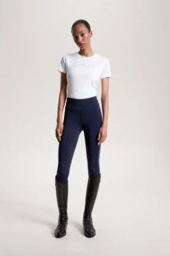 Discount tommyhilfigerequestrian Tommy Hilfiger Equestrian Brooklyn T-skjorte med korte ermer og motiv ThOpticWhite